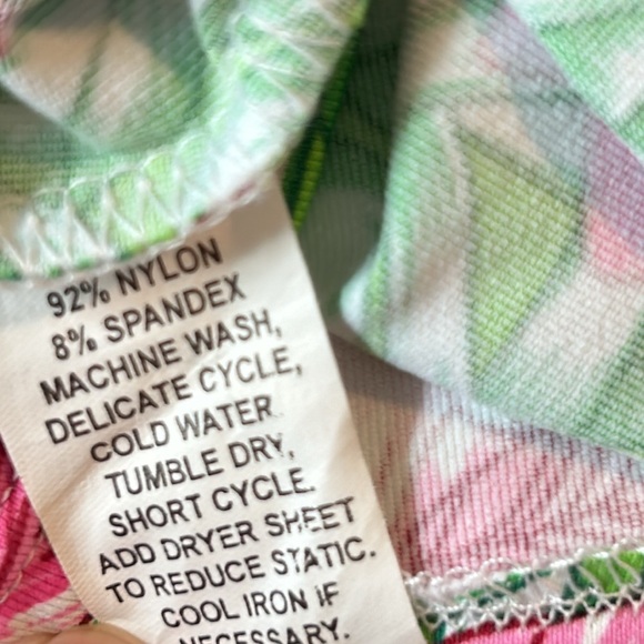 Barbara Gerwit Trellis & Lillies Print V-Neck Dress Small w MEASUREMENTS! - Picture 9 of 10